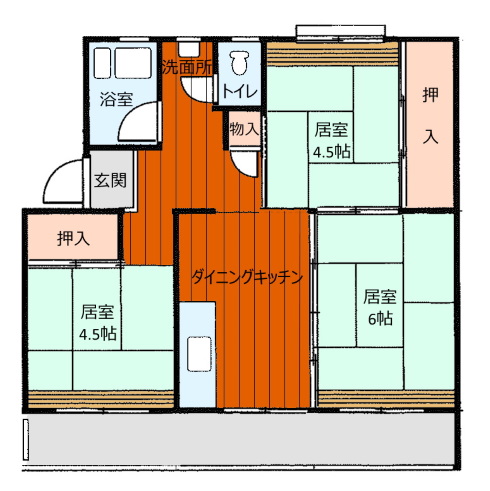 公社 太白住宅9-104の間取り