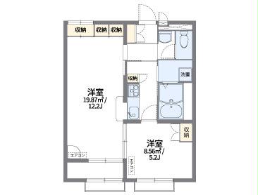 レオパレス勝浦川の間取り