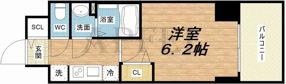 プレサンス堺筋本町ディスティニーの間取り