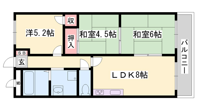 リゾティ英賀保の間取り