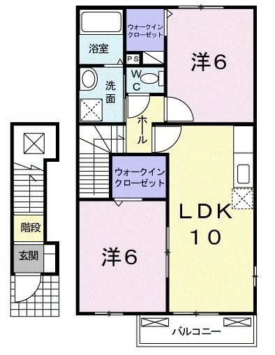 西条市飯岡のアパートの間取り