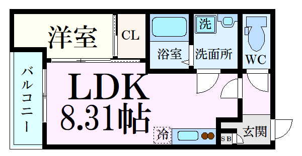 セブンプロート江波東の間取り