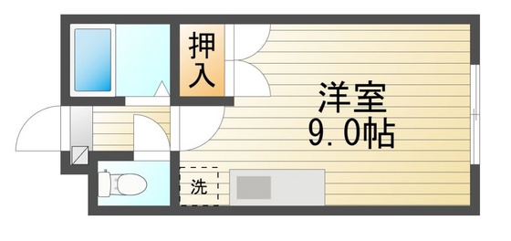 岡山県岡山市北区谷万成１（アパート）の賃貸物件の間取り