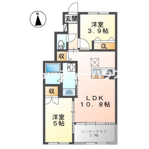 那珂市菅谷IV期　新築工事の間取り