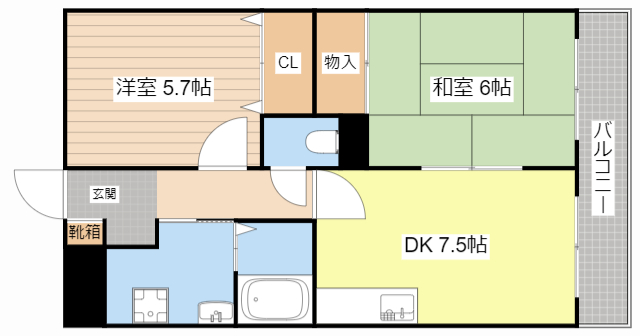 東近江市御園町のマンションの間取り