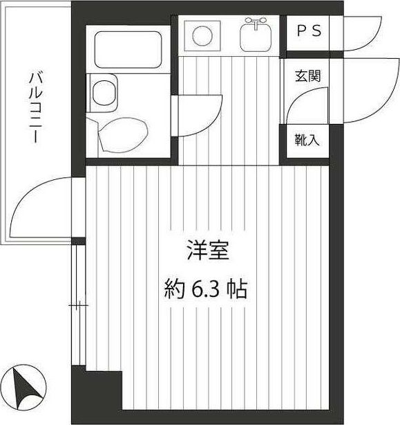 横浜市港北区日吉のマンションの間取り