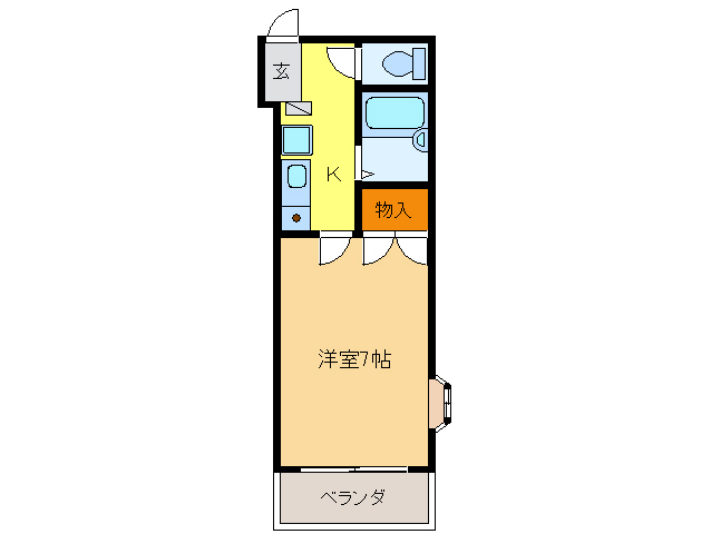 岐阜市川端町のマンションの間取り