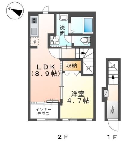 十色 　203号の間取り