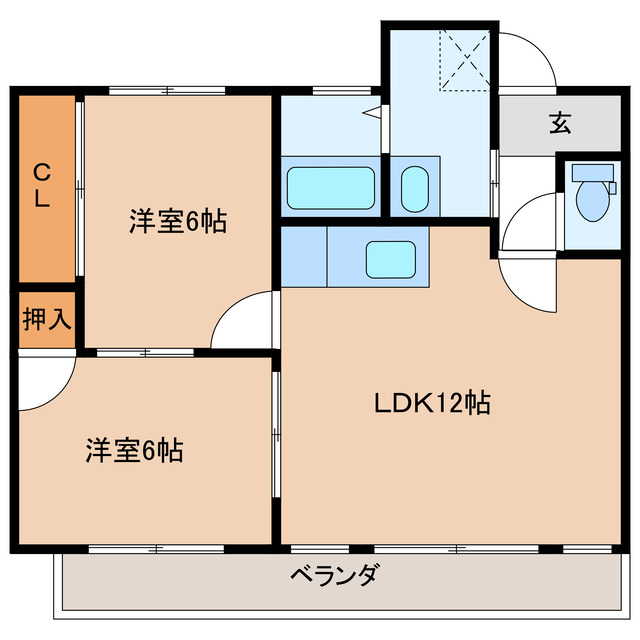 岐阜市早田東町のマンションの間取り