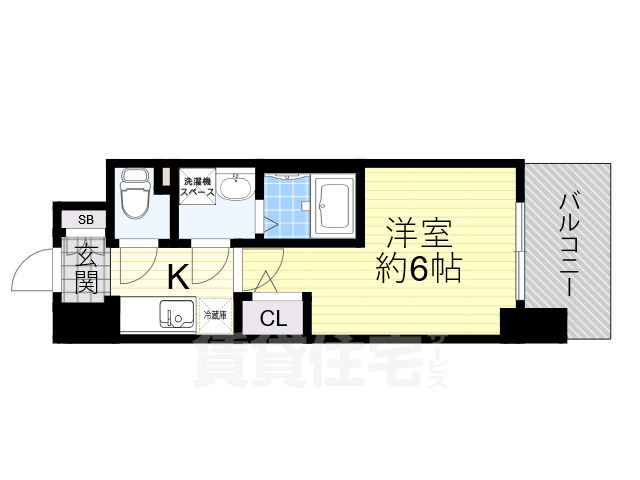 大阪市北区豊崎のマンションの間取り