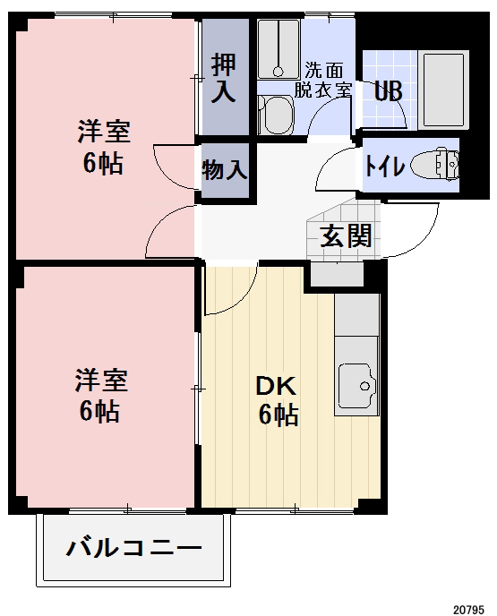 陽のあたる丘　Ｂの間取り