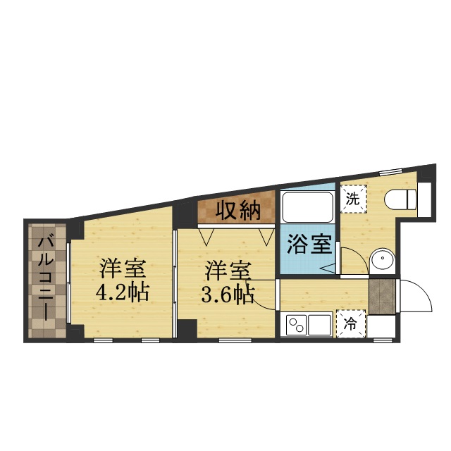 伊丹市南本町のマンションの間取り