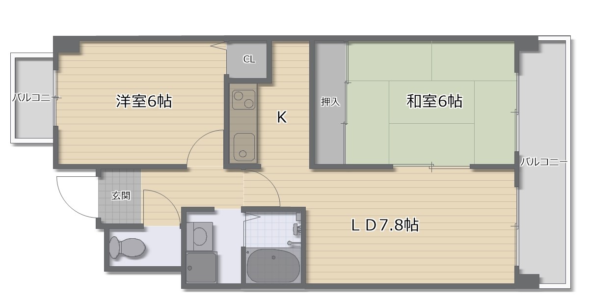 クレール・ヴィルの間取り