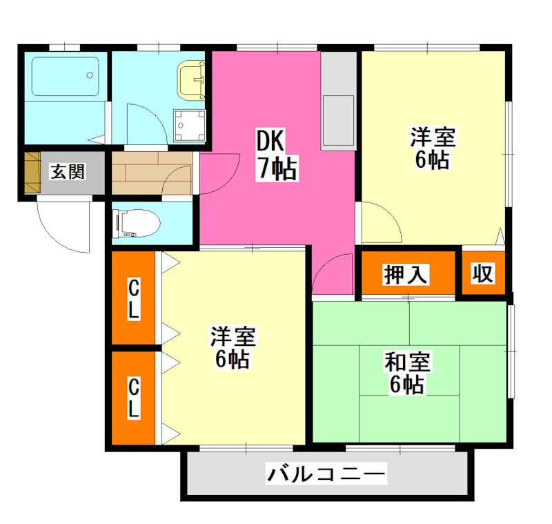 KMハイツVIの間取り