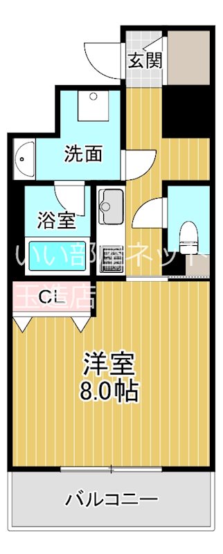 大阪市東成区大今里西のマンションの間取り