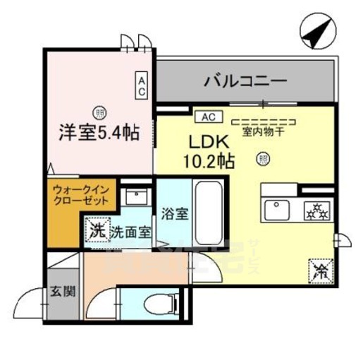 大津市本堅田のアパートの間取り