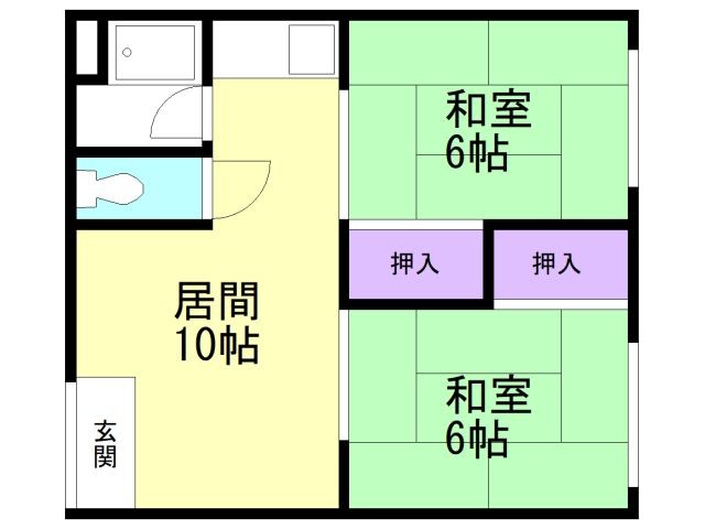 苫小牧市見山町のアパートの間取り