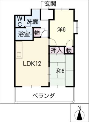 エクセリーヌＫ－IIの間取り