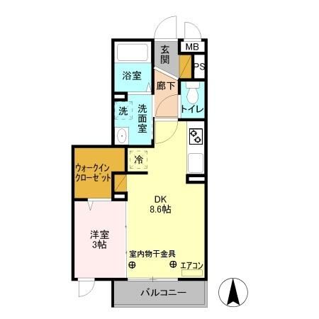 さいたま市大宮区大成町のアパートの間取り