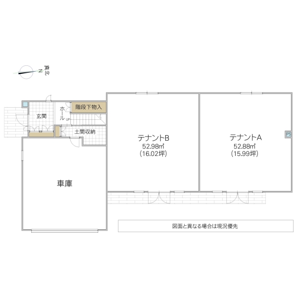 学園の森Tテナント(仮称)の間取り