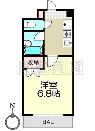 エトワール阿由知B棟の間取り