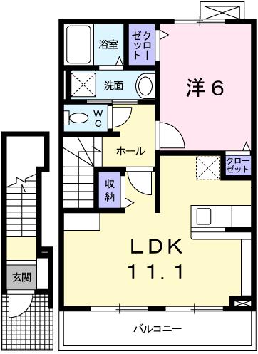 ベルグラース赤穂の間取り