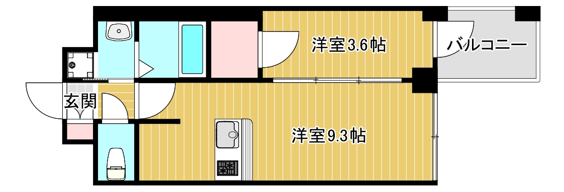 プレサンス堺筋本町ディスティニーの間取り