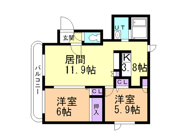 ディアレスト真駒内Ａの間取り