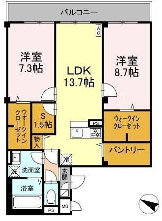 【横浜市港北区師岡町のアパートの間取り】