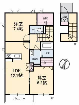 スカイフィールド２の間取り