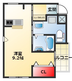 ＴＫアンバーコート宿院の間取り