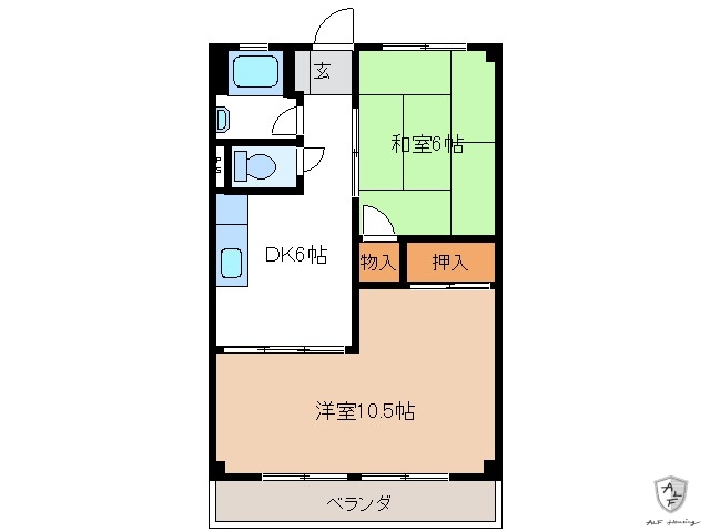 多治見市白山町のマンションの間取り