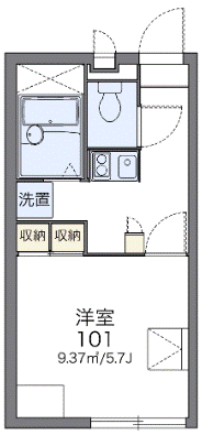 備前市伊部のアパートの間取り