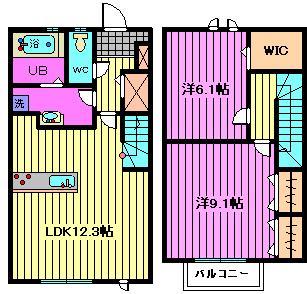 さいたま市西区西大宮のアパートの間取り