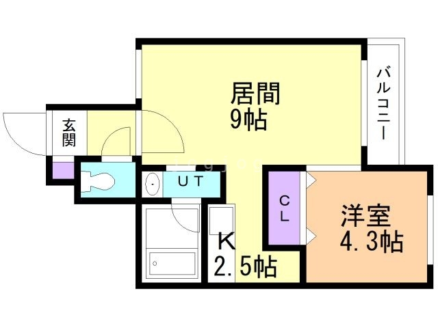 シャリテ八軒－１の間取り