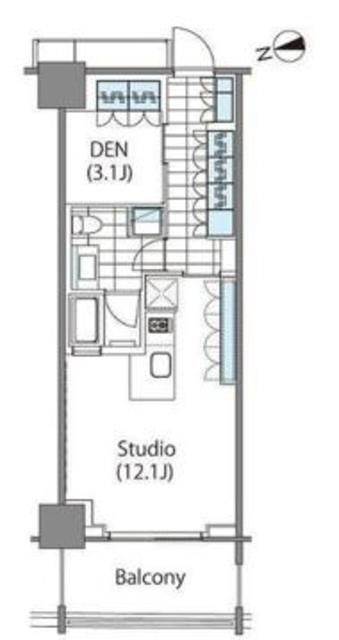 新宿区新宿のマンションの間取り