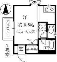 名古屋市千種区内山のアパートの間取り