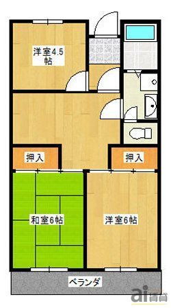 入間郡三芳町大字藤久保のマンションの間取り