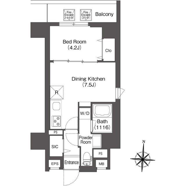 コンフォリア南千住の間取り