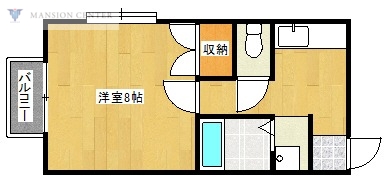 新潟市東区粟山のアパートの間取り