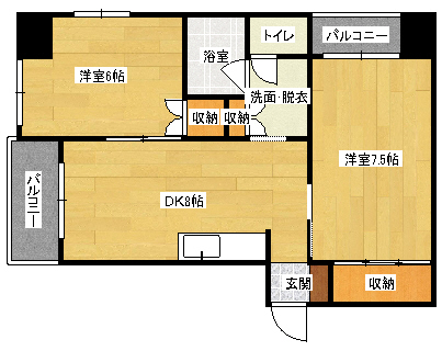 広島市南区出汐のマンションの間取り