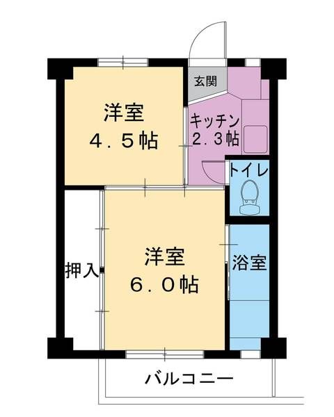 ビレッジハウス上条3号棟の間取り写真
