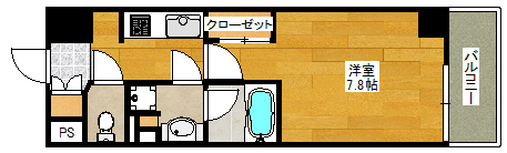 THE MUTUAL江坂の間取り写真