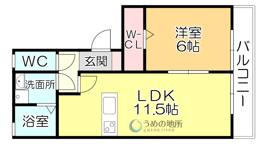 ＪＲ久大本線 南久留米駅 徒歩27分 3階建 築20年の間取り写真
