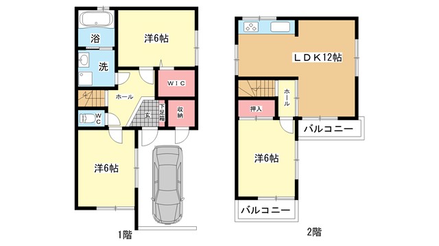 阪急宝塚線 三国駅 徒歩12分 2階建 築46年の間取り写真