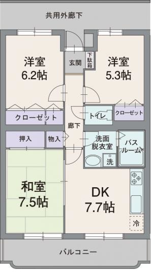 アビタシオン松長の間取り