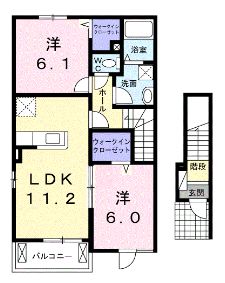 府中市高木町のアパートの間取り