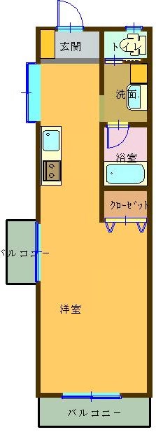 ハイツin日高の間取り