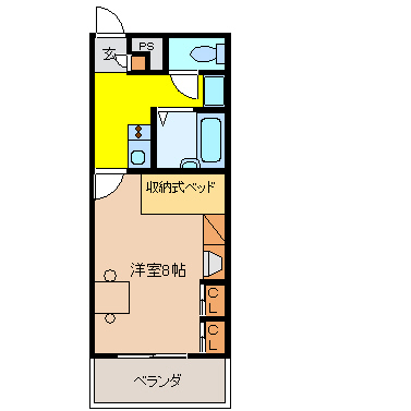 那覇市古島のアパートの間取り