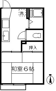 ハイツ岡野3の間取り